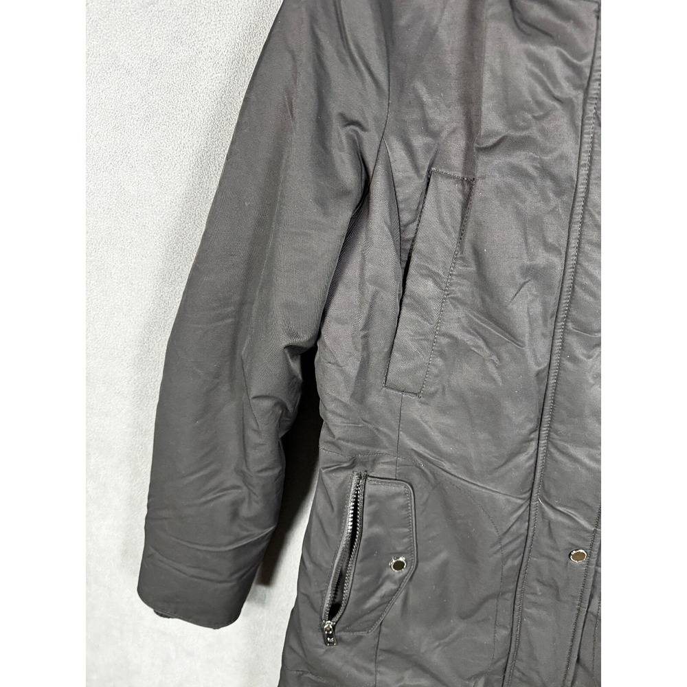 1 Madison Expedition Parka Adult M Heritage Jacket Black Faux Fur Hood‎ Womens - Picture 6 of 16